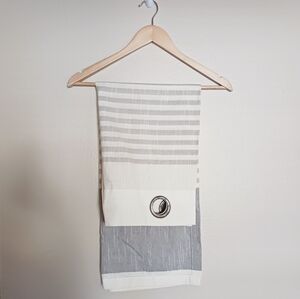 Elegant Gray and White Striped Curtain